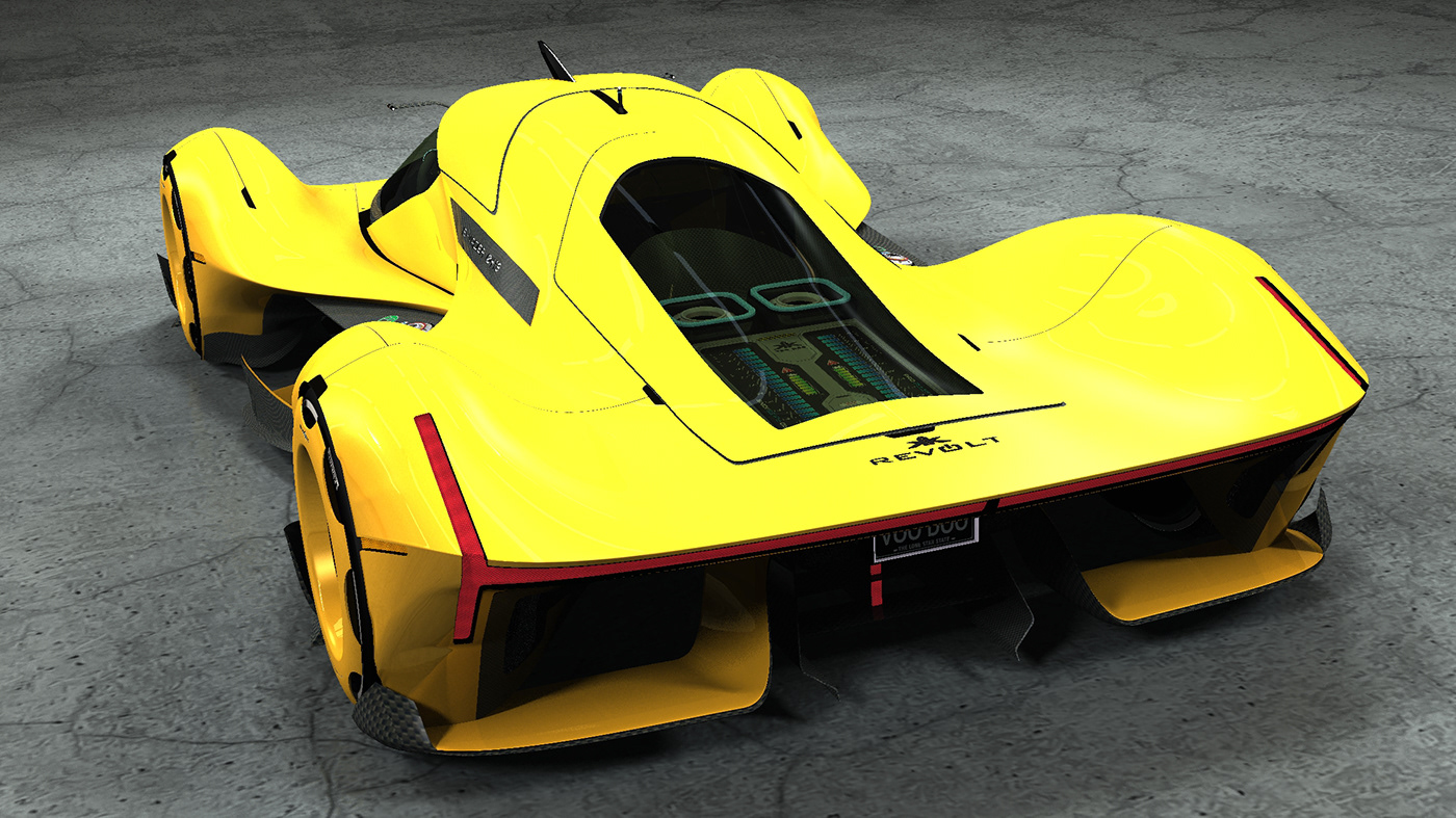 concept car electric hypercar future Racing track coupe