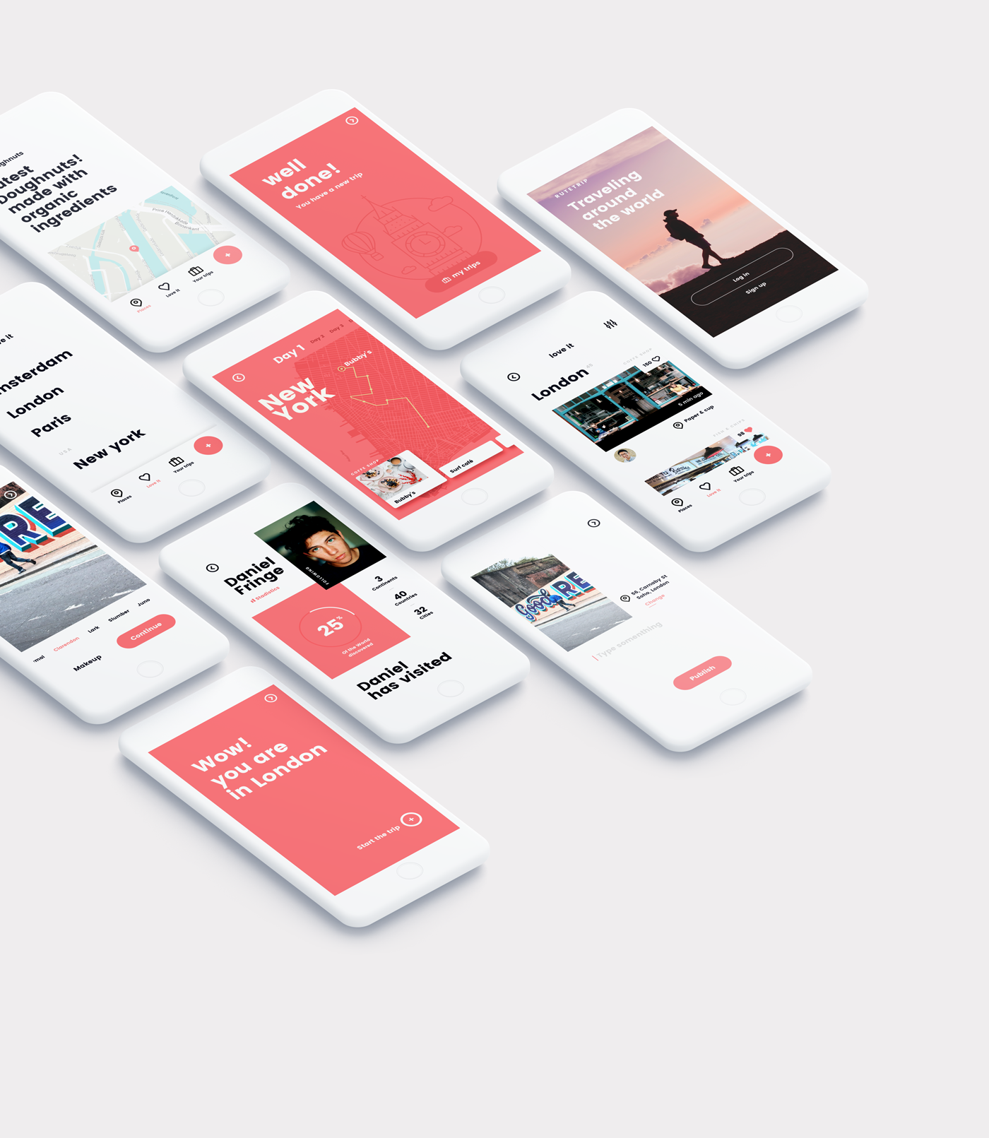 Travel app UI ux mobile interaction user interface user experience