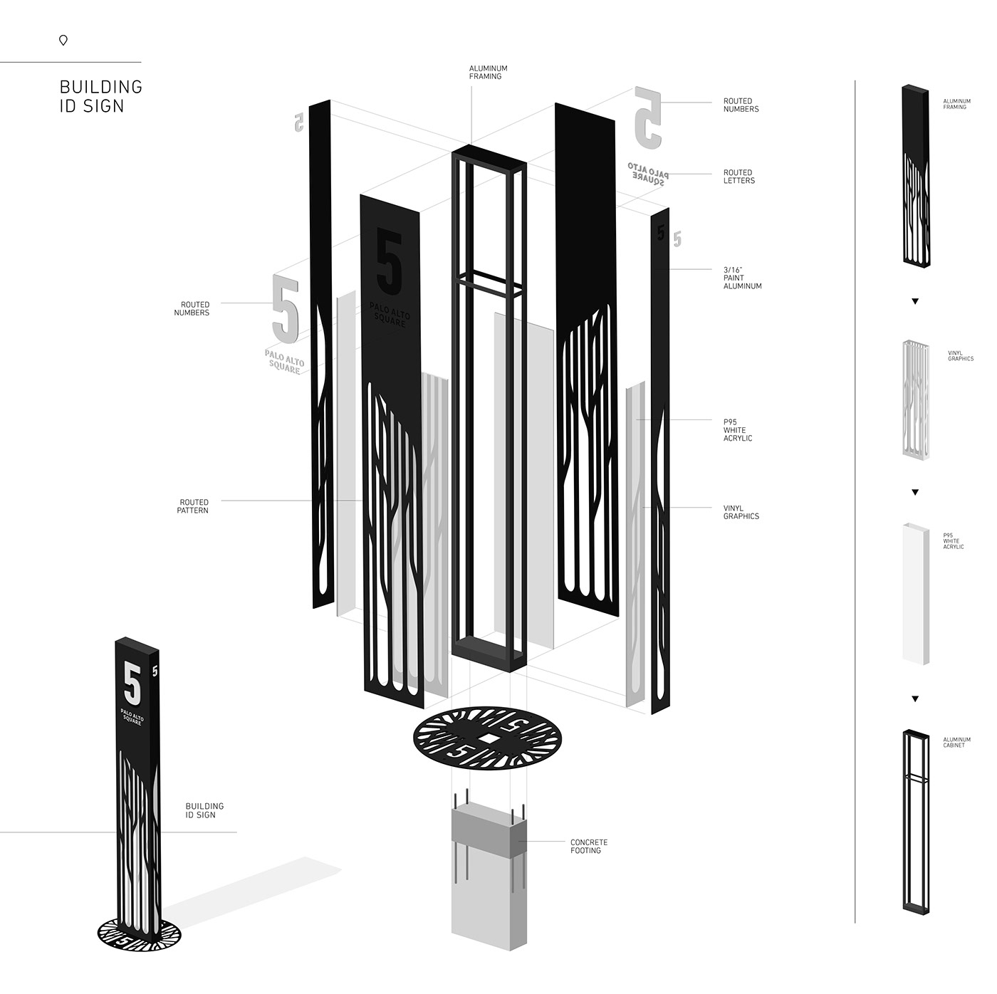 California design exterior signage inplace palo alto sign Signage wayfinding