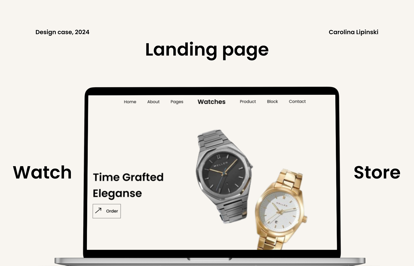 landing page UI/UX watch design typography   watch design palette UI ux Figma