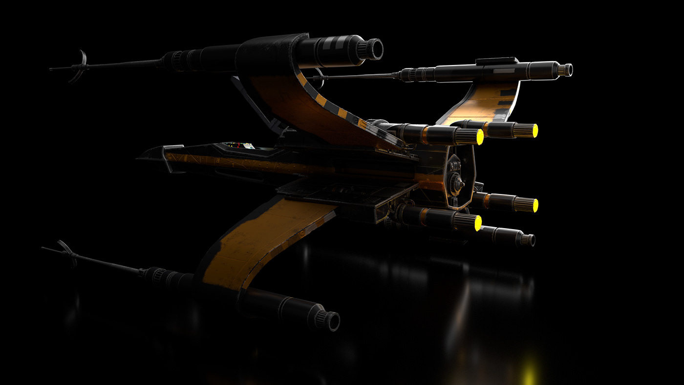 3D disney jedi modeling rebels Render star wars stars X-wing