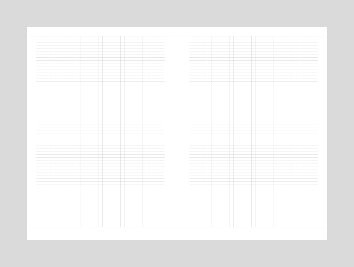 The Serif Series A4 Portrait Grid System Baseline
