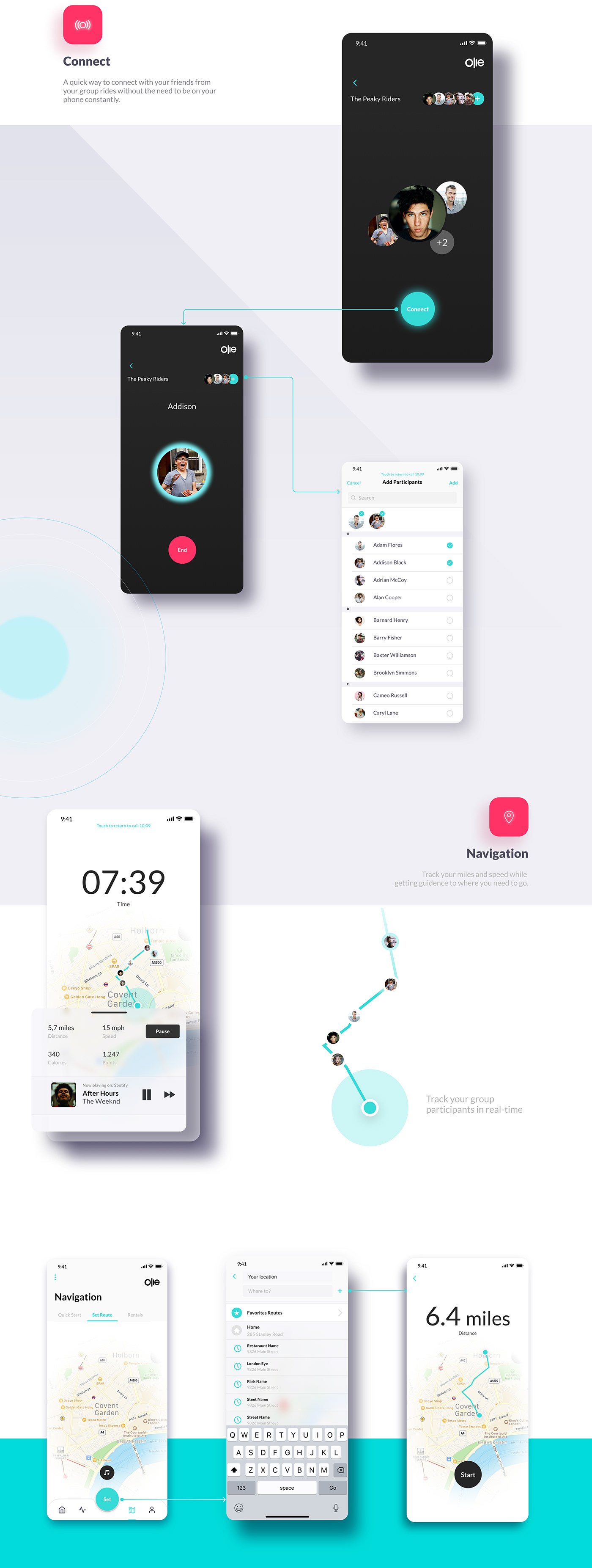 app design navigation olie system UI ux product wireframe mobile