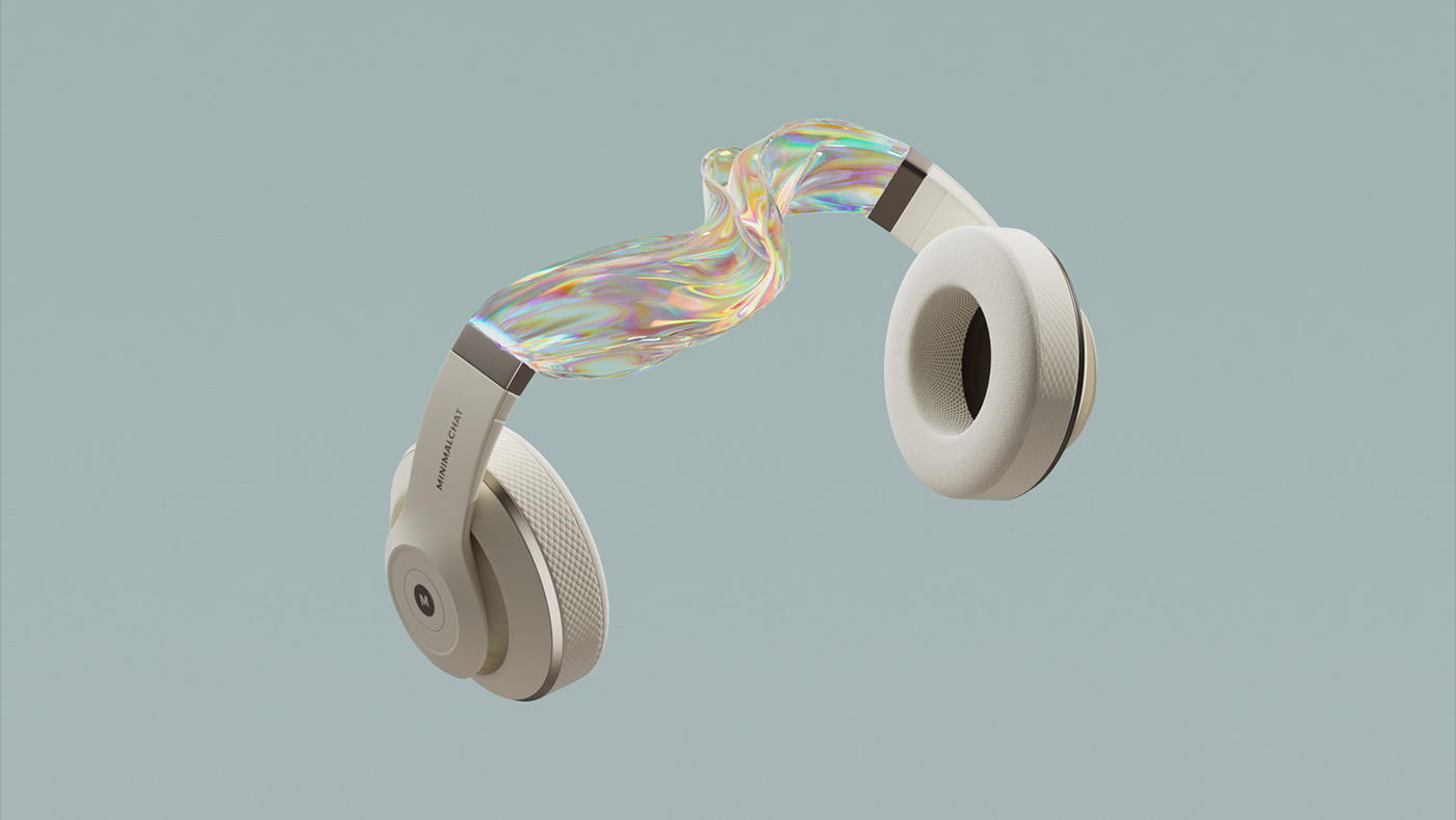 headphones silicone CGI ArtDirection Creative Direction  motiongraphics Render 3DDesign animation 