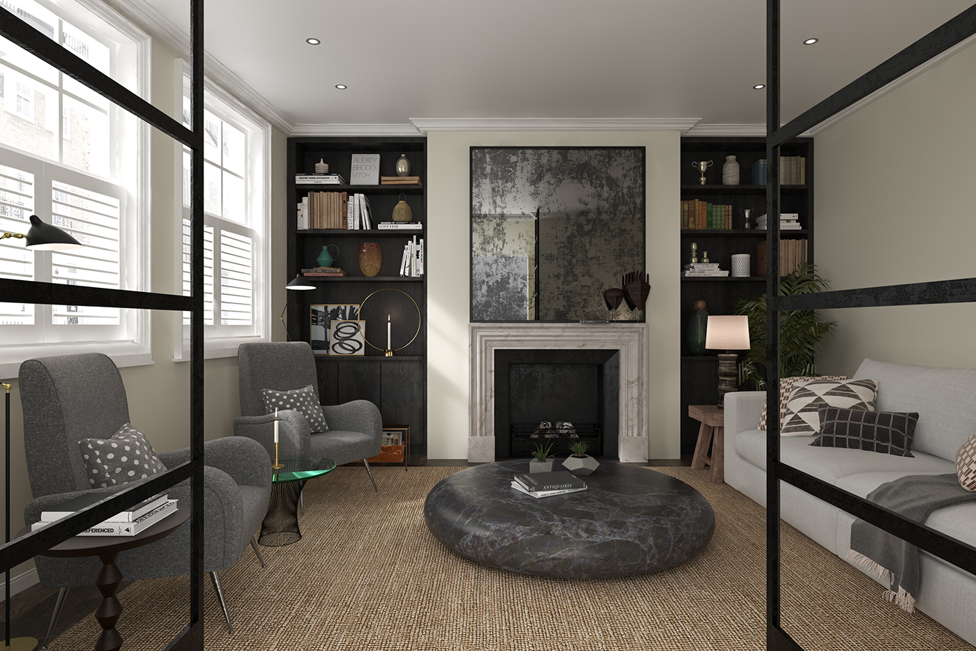 rendering visualization 3D Render house home living bathroom kitchen Sittingroom