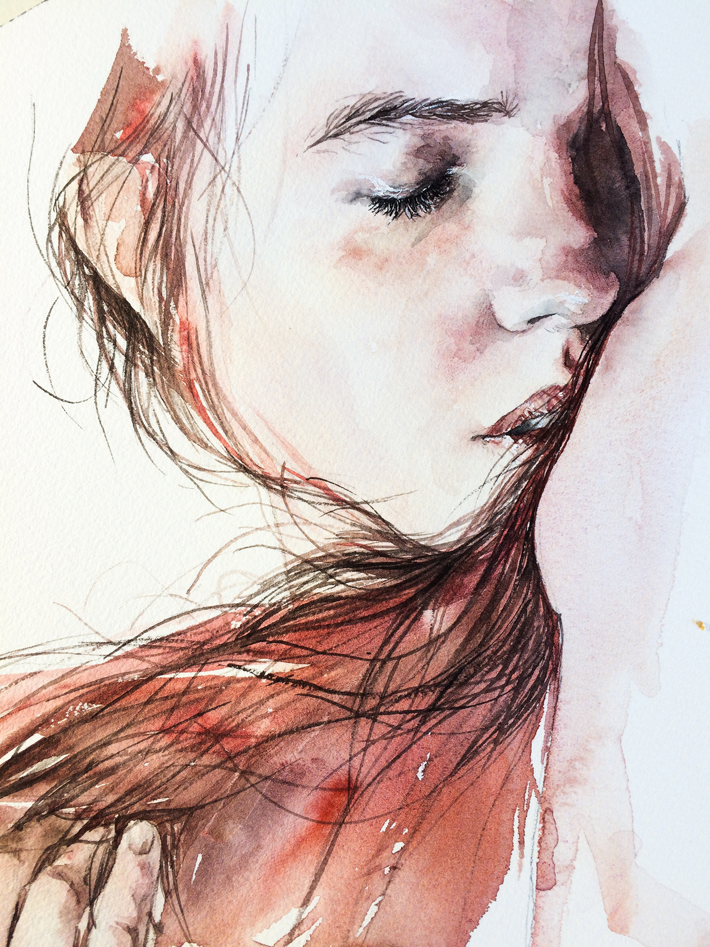 watercolor sketch portrait