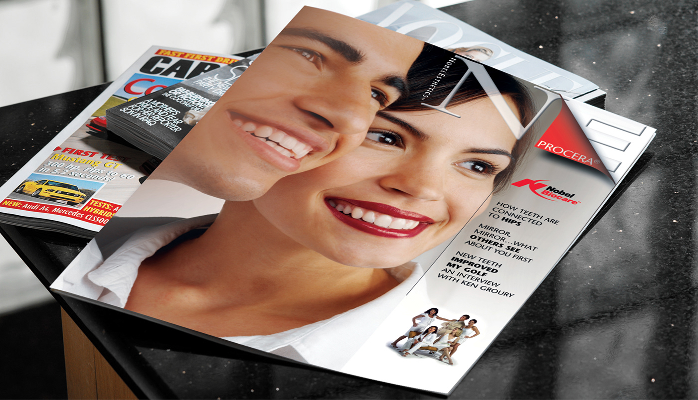 brochure marketing   nobel biocare  Packaging branding  Collateral photoediting dental print print materials