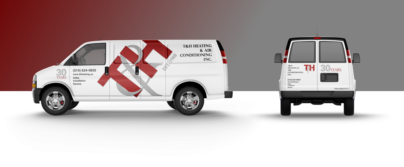heating HVAC company Small Business graphic design  branding  logo mockups small biz