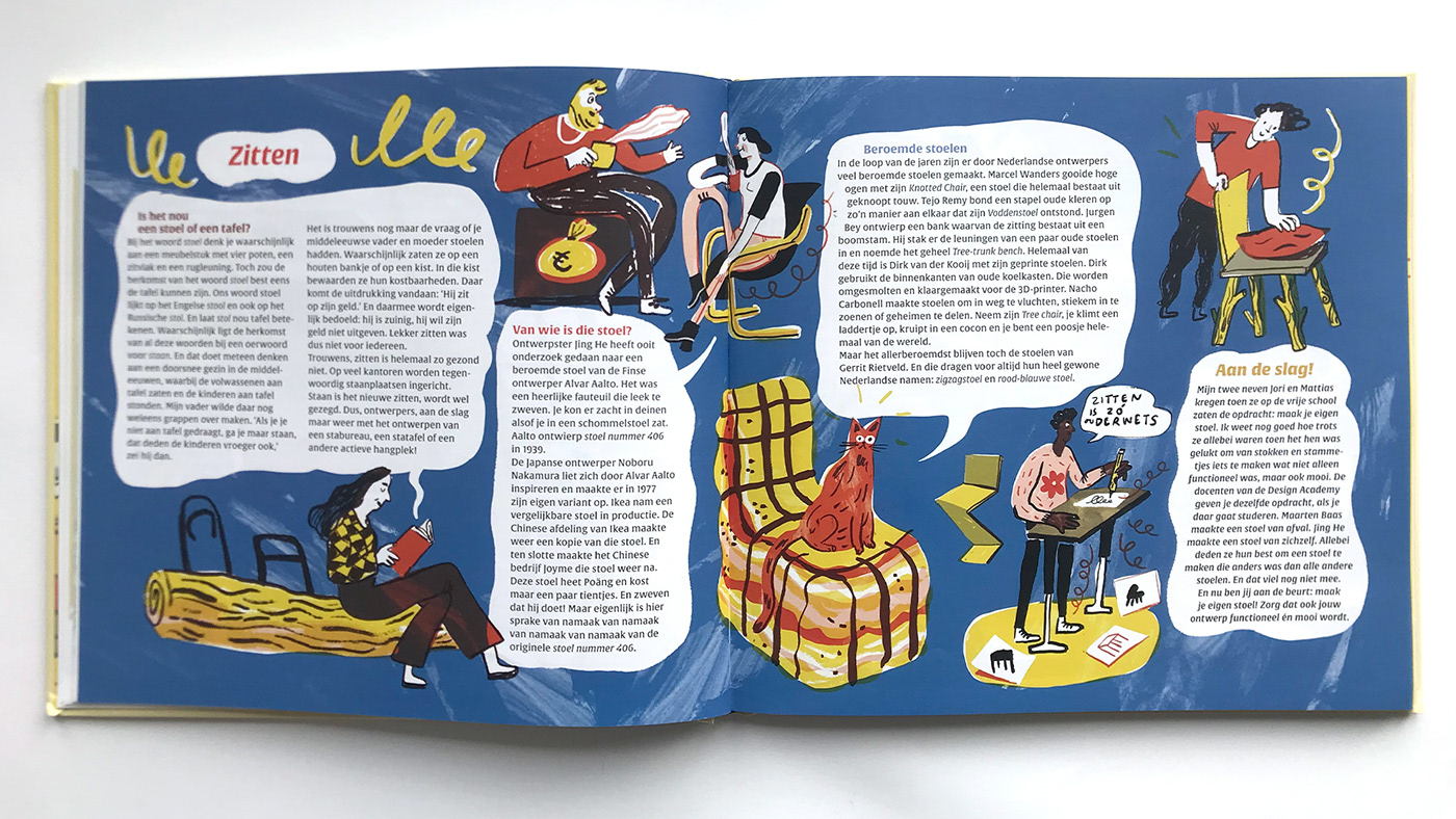 childrensbook design dutch dutchDesign ILLUSTRATION  informative kinderboek material NonFiction Sustainable