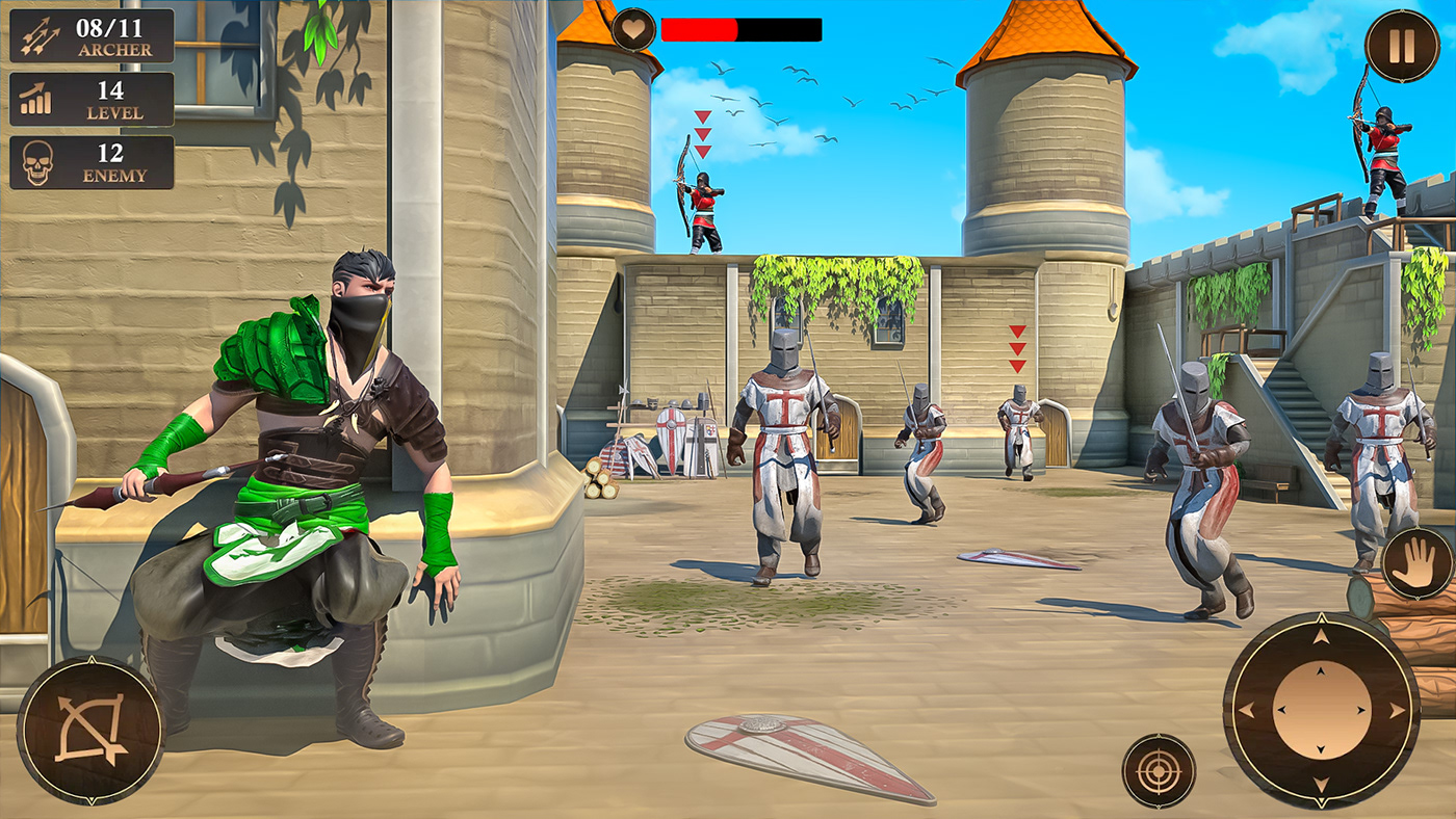Archery Render shooting game FPS pubg screenshot ARCHERY GAME  UI