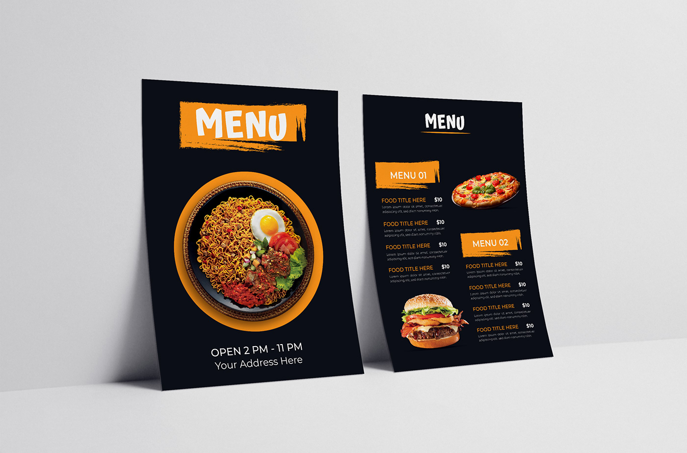 Food  restaurant menu design food menu design restaurant flyer food menu fast clean minimal