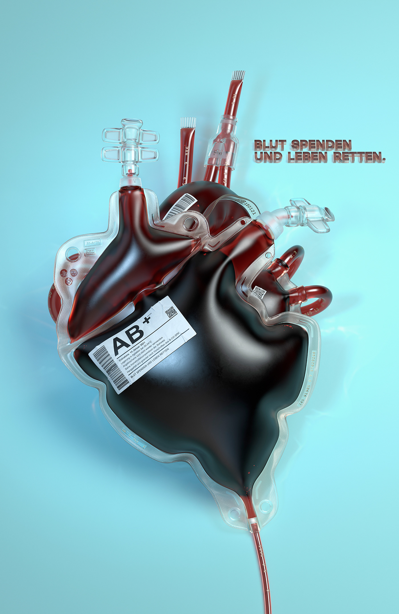 3D-rendering   animation  blood caustics CGI digital image making donate frederic mueller heart photorealistic