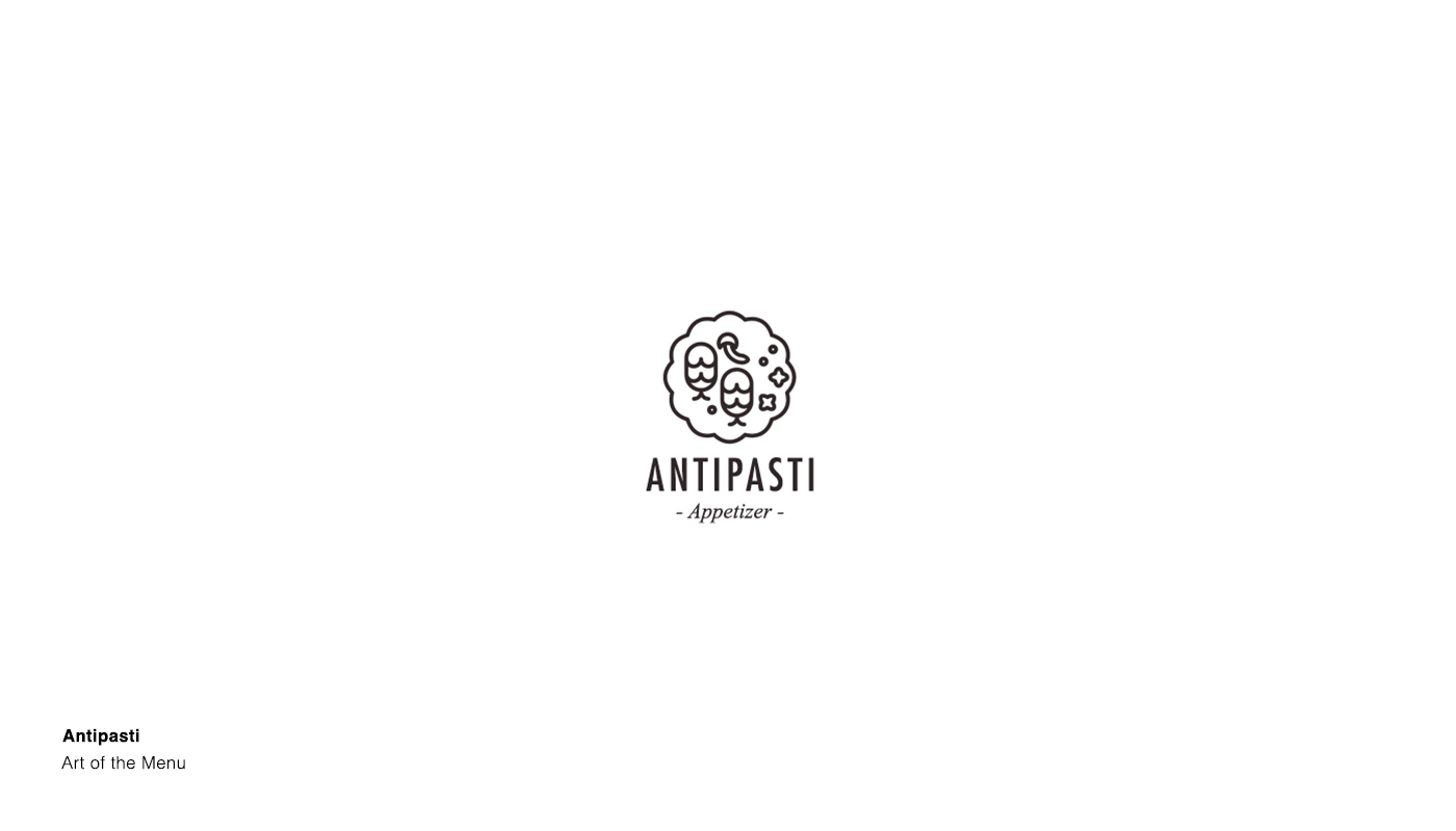 menu logo design branding  italian restaurant antipasti Icon Minimalism