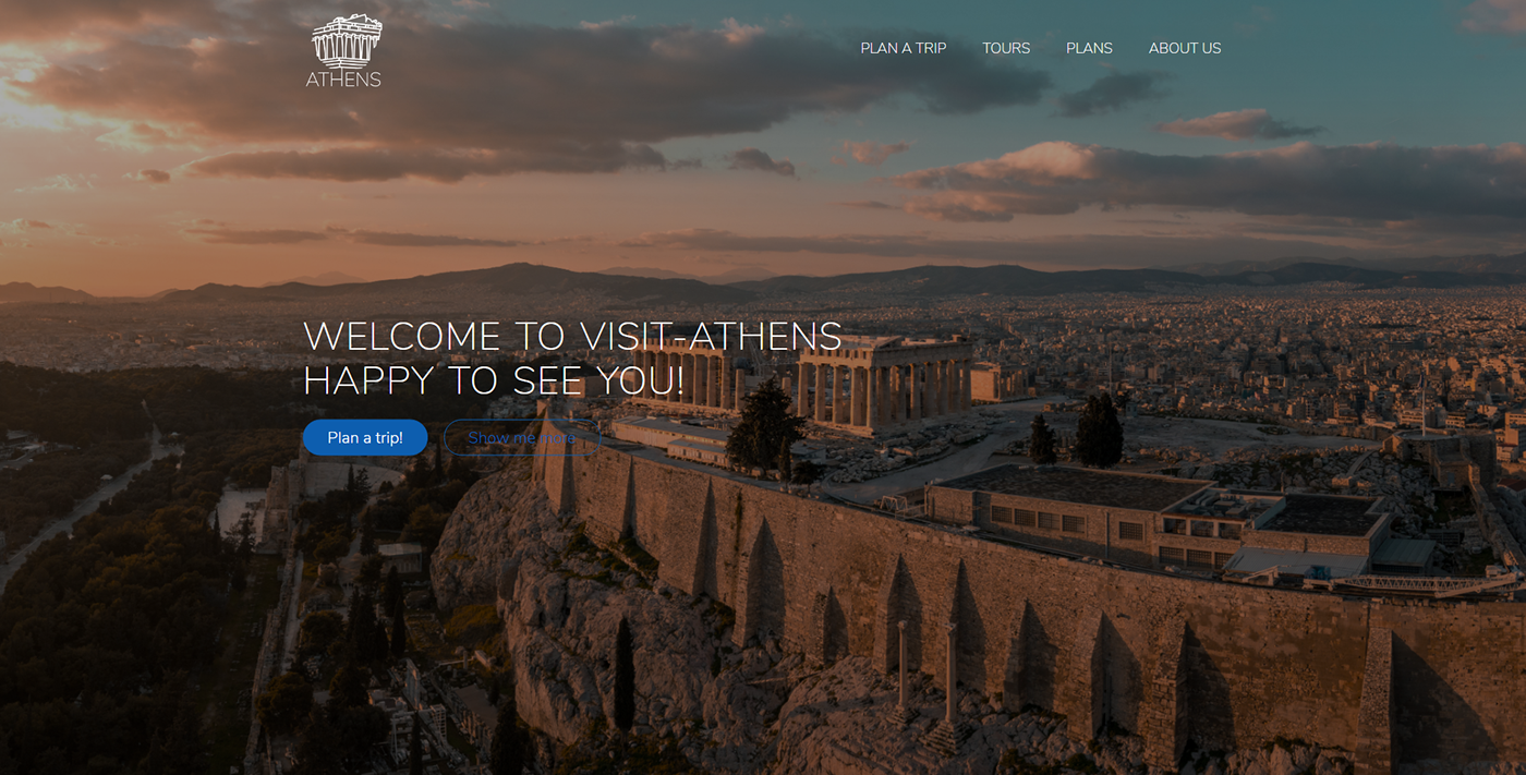 Web Design  web development  Website HTML css Web travel guide Responsive athens acropolis