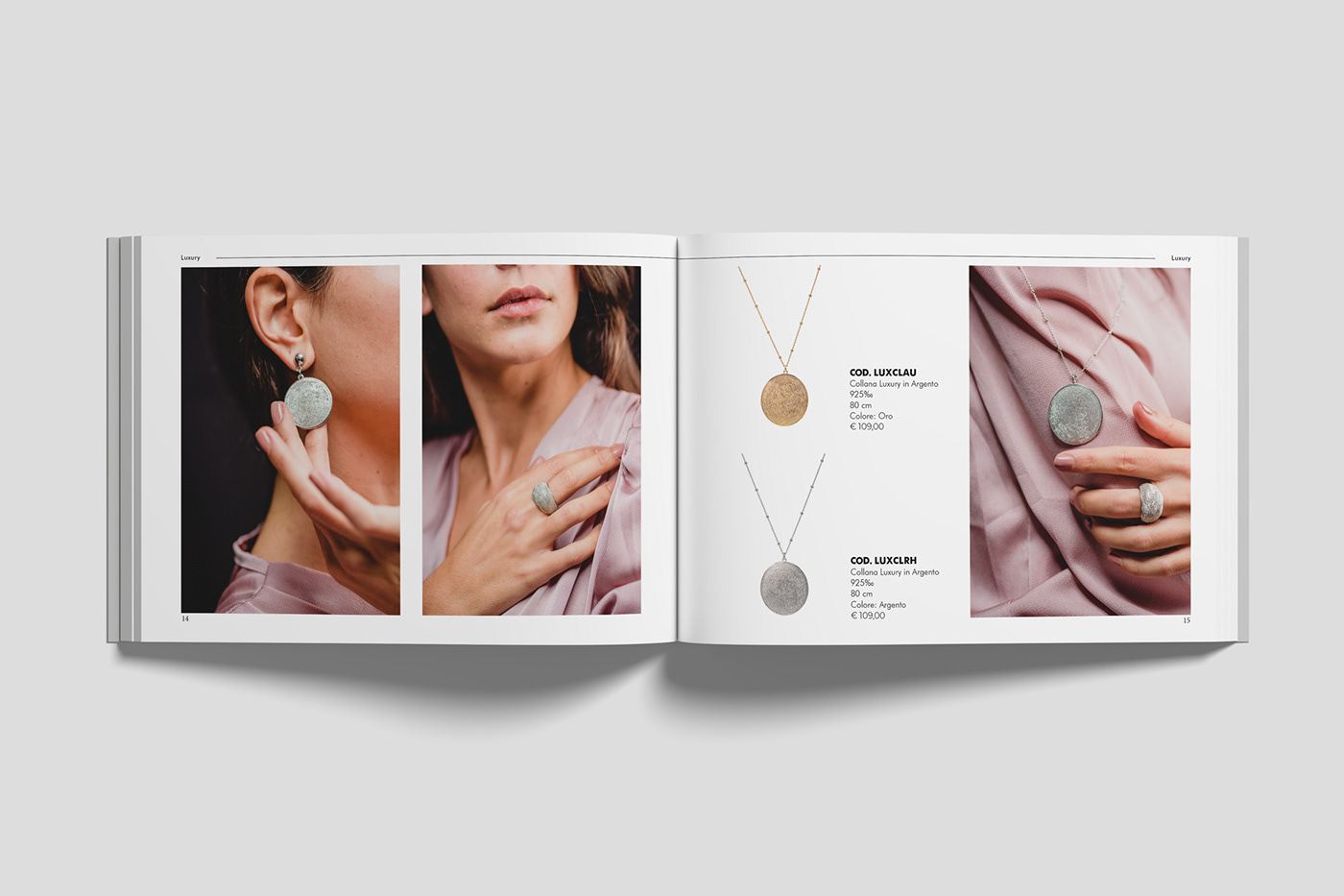 InDesign catalogo Illustrator Graphic Designer adobe catalogo aziendale fotoritocco gioielli