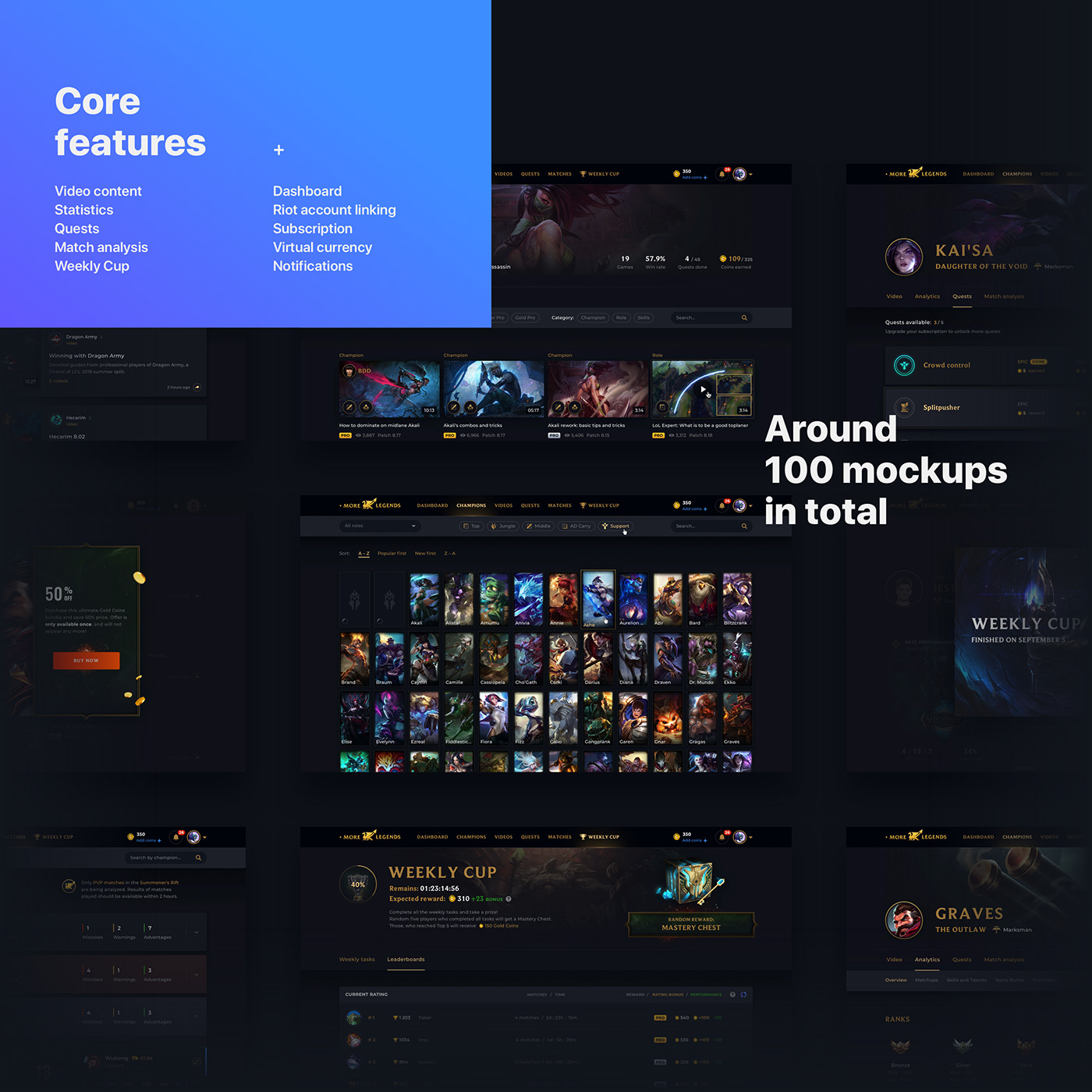 UI ux Gaming Games e-learning cybersport Website product design 