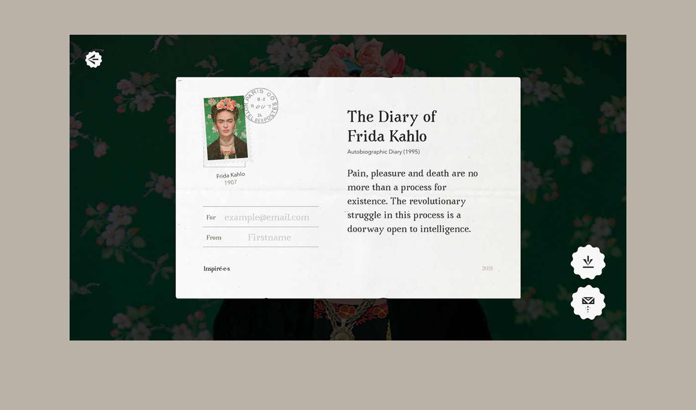 artwork feminism gallery portrait stamp typography   UI visual identity Website women