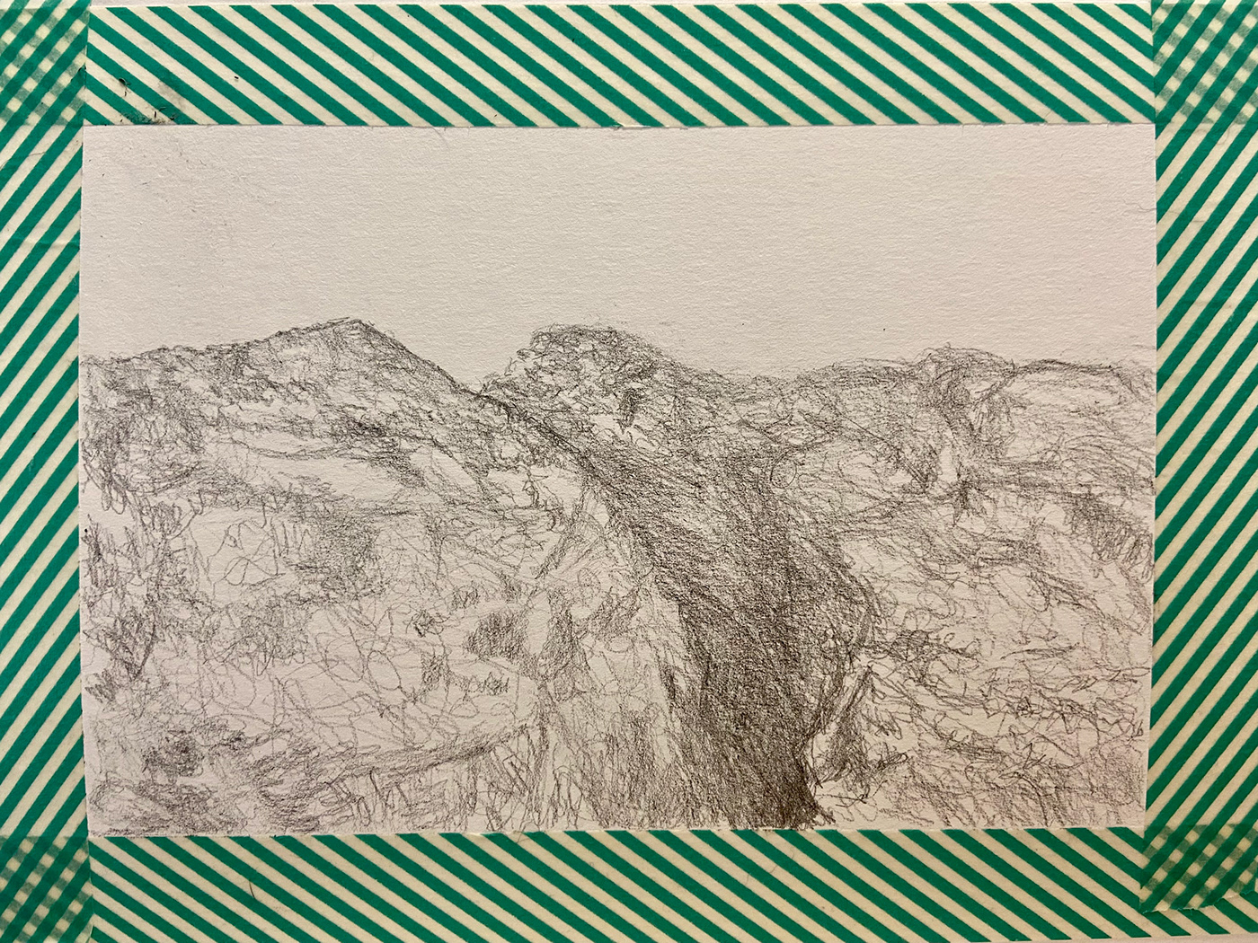 sketch pencil Landscape dolomites