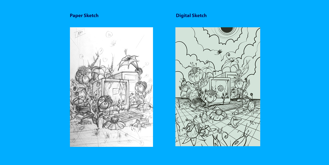 posters prints surrealism Digital Art  Character design  concept art Drawing  cartoon artwork sketch