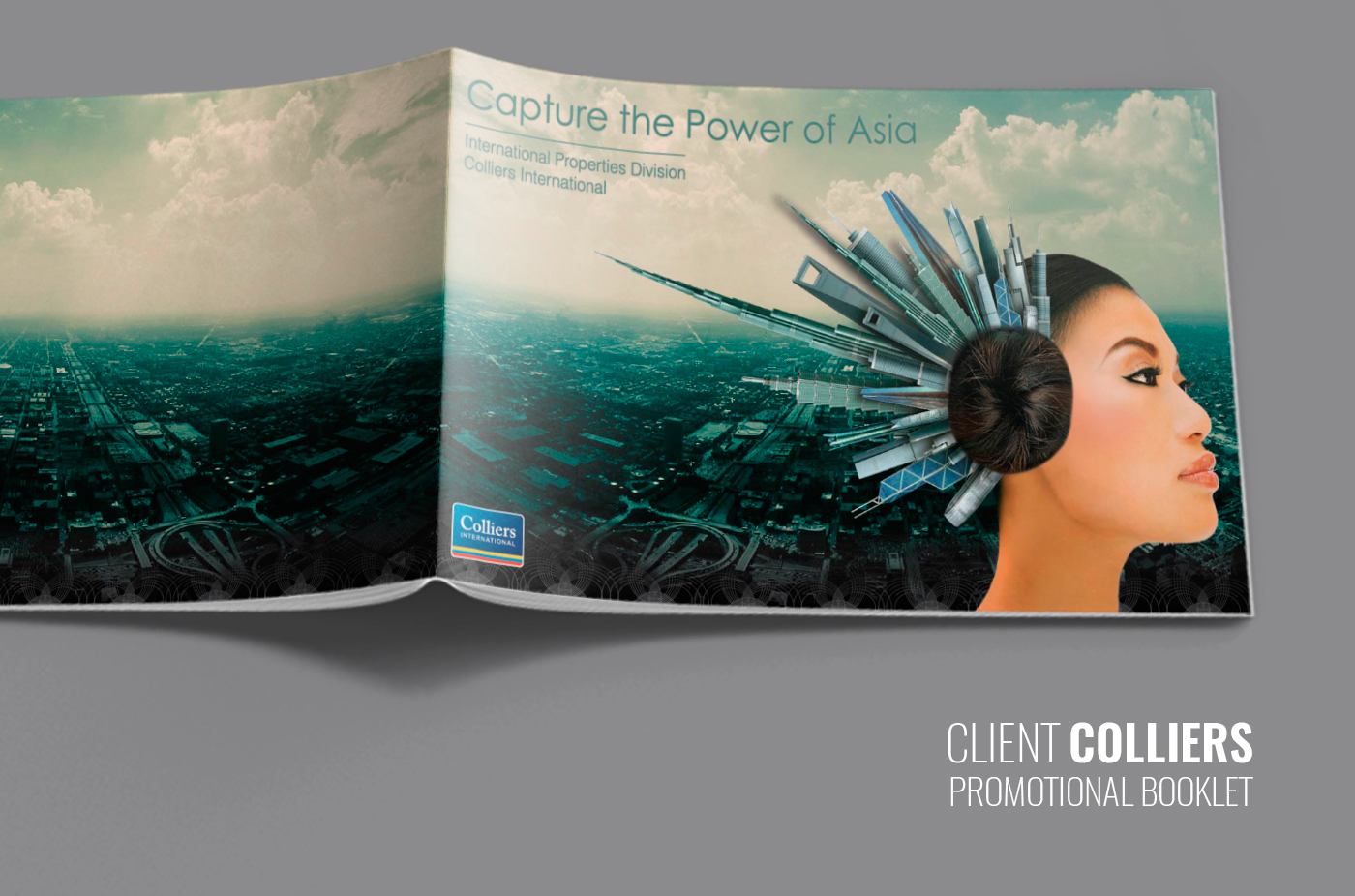Booklet design brochure Promotional mock ups creative photoshop Photo Manipulation  Layout Design Layout brand property colliers corporate Corporate Design