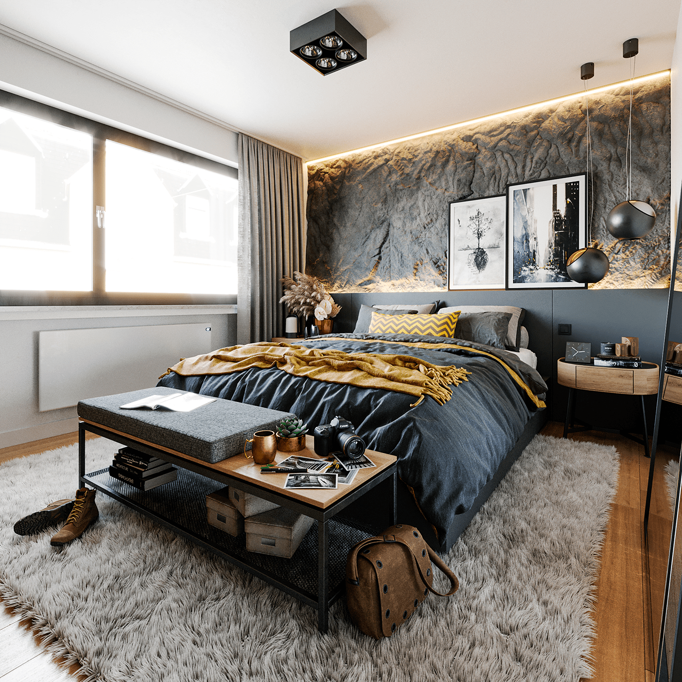 3dmax archviz bedroom corona Interior photo photorealism Render