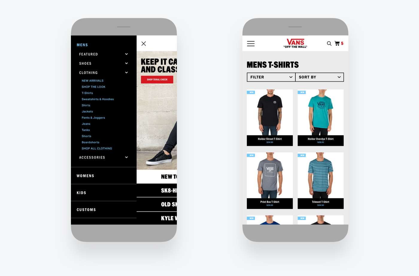 UI/UX Web Design  Vans redesign skateboard skateboarding Ecommerce sneakers Website interaction