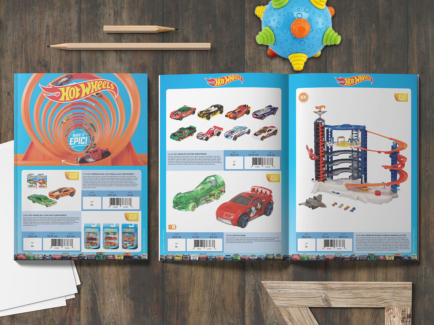 Mattel SA yuri Catalogue Layout magazine InDesign Phooshop toys sa