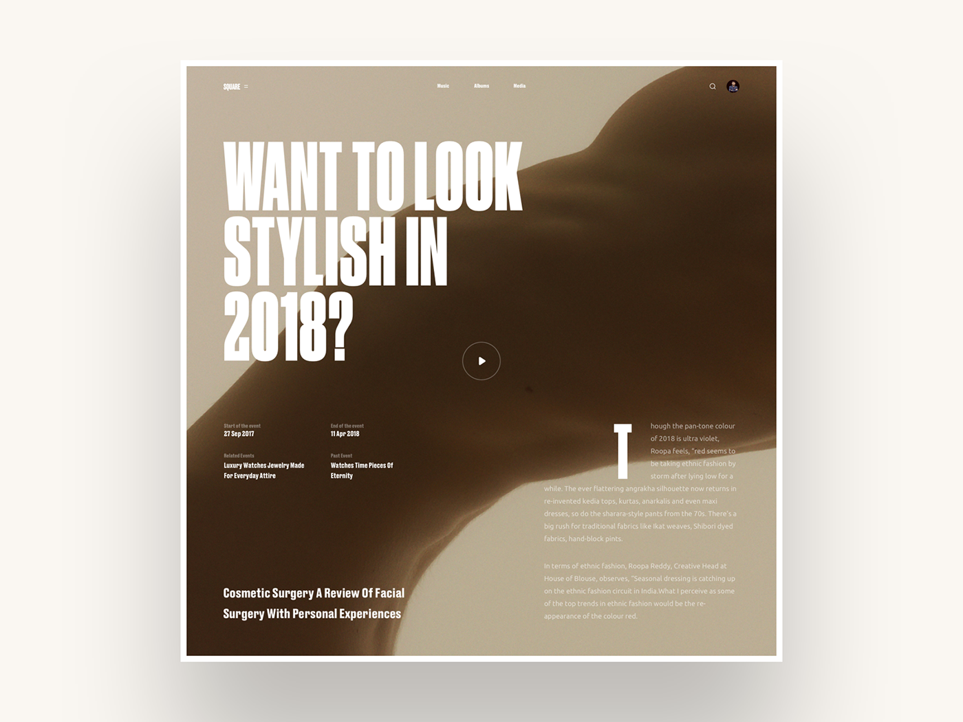 Fashion  news Competition game challenge UI ux UI/UX Web Design 