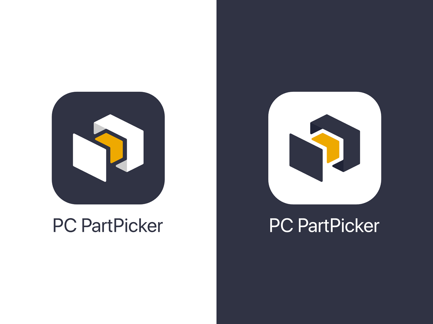 branding  concept design logo partpicker PC redesign