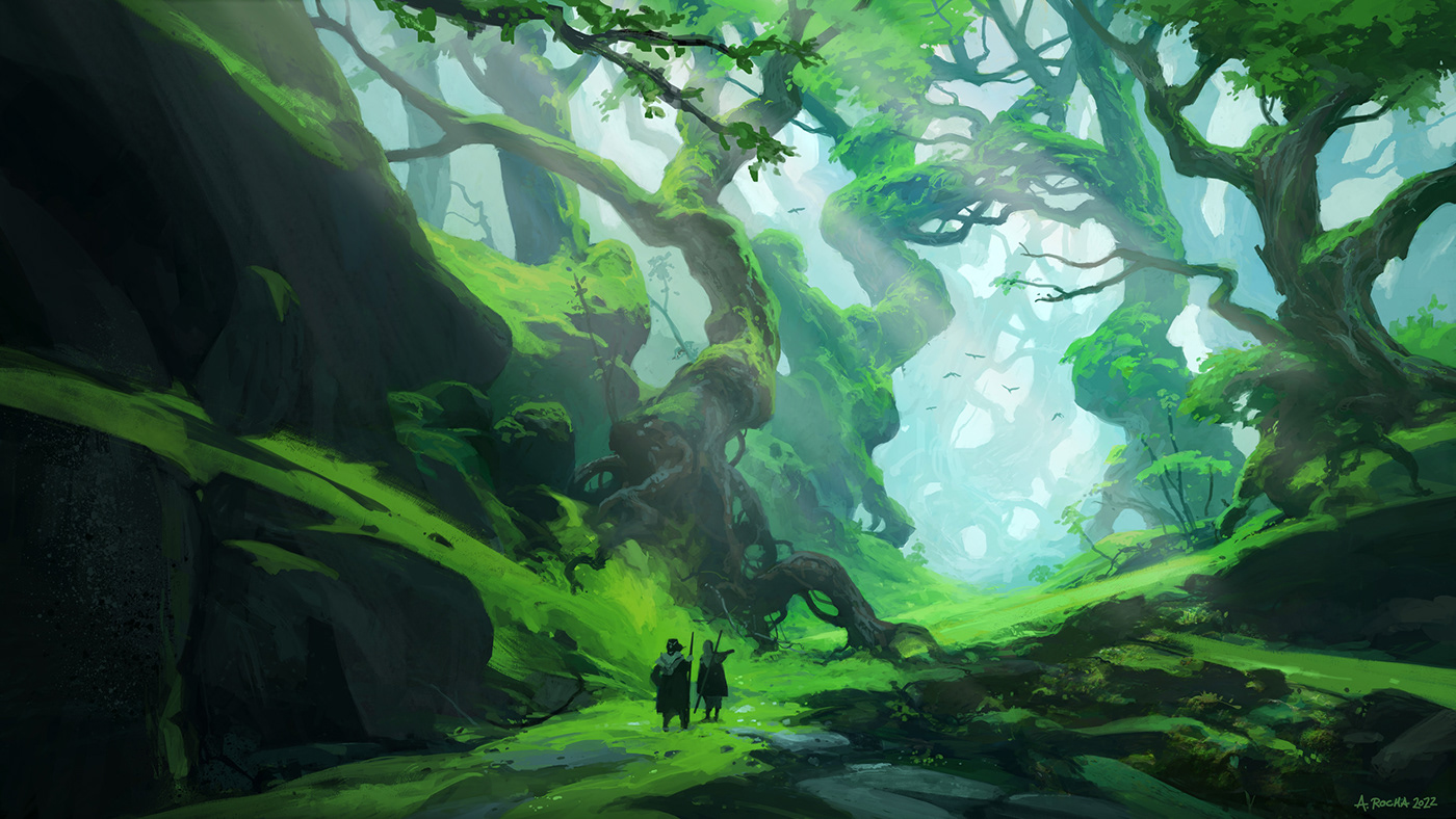 adventure concept art digital painting fablecraft fantasy forest rpg woods