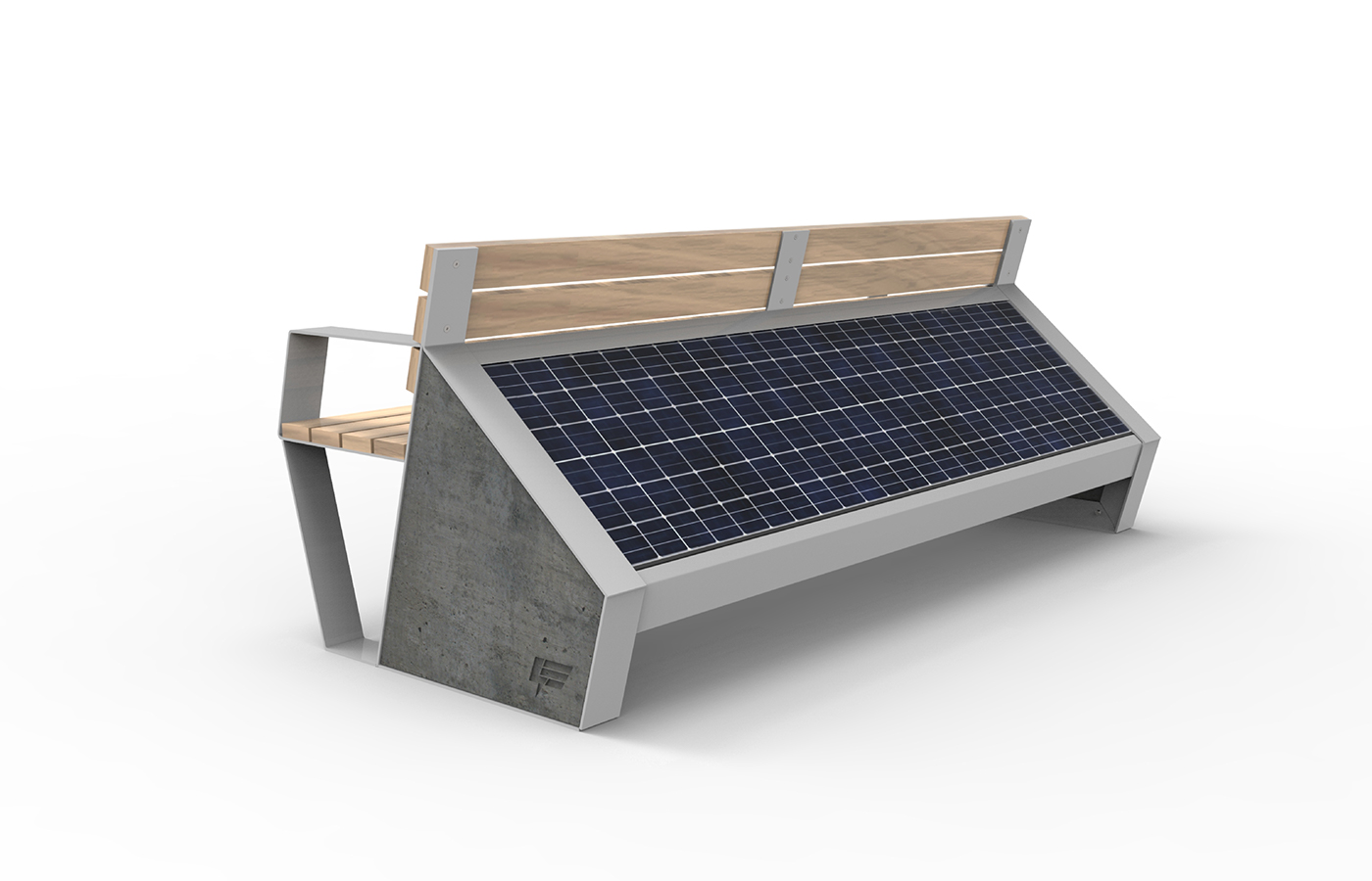 Solar bench industrial design  furniture city solar bench architecture Technology