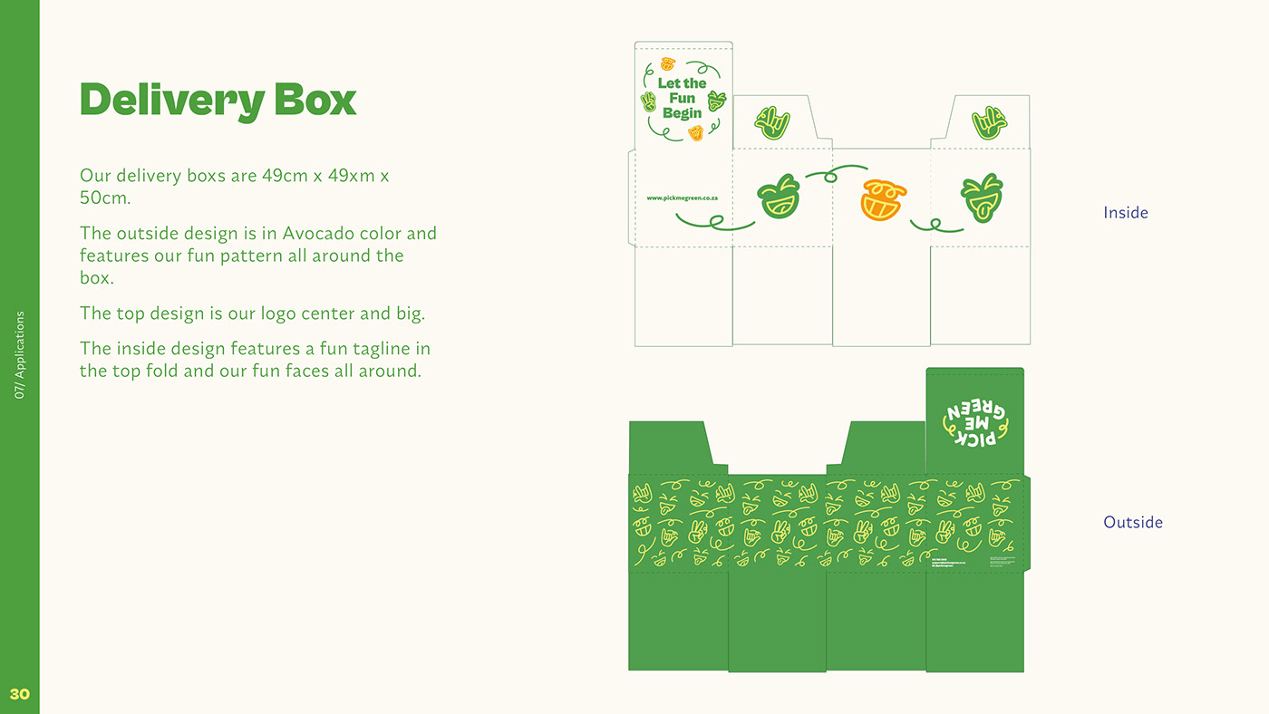 Box design for a healthy food brand