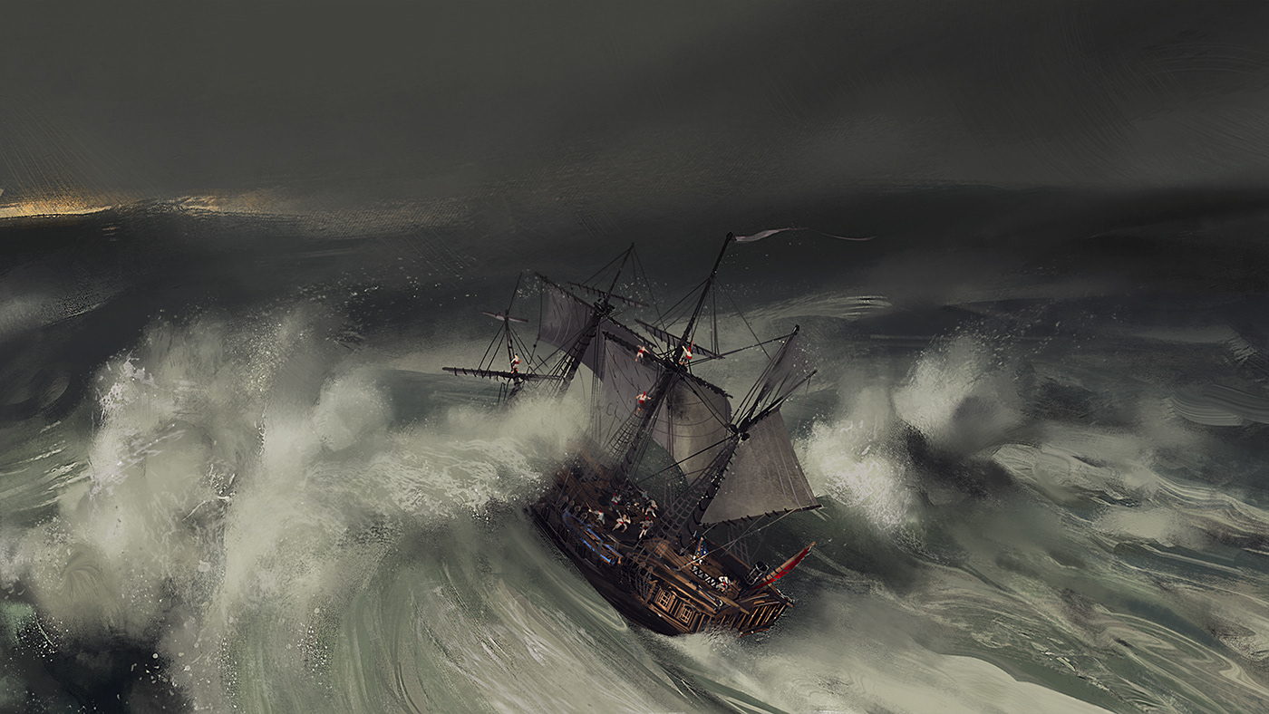 book treasure Island stevenson ILLUSTRATION  pirates adventure sea wind cover