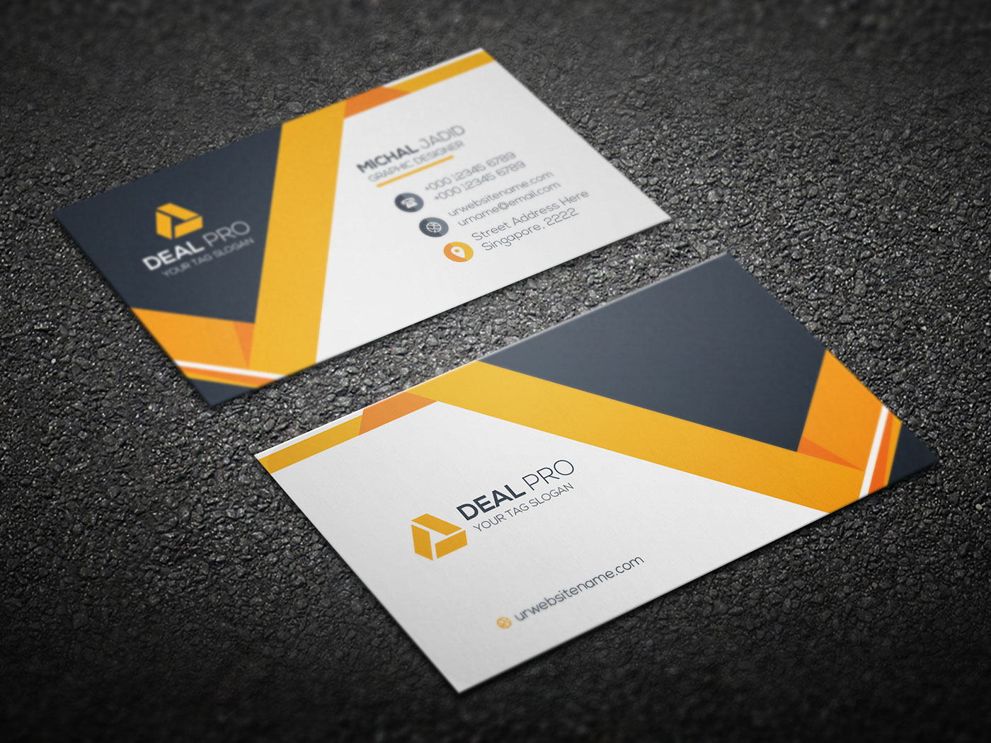 black blue business business card card design clean style corporate creative cyan