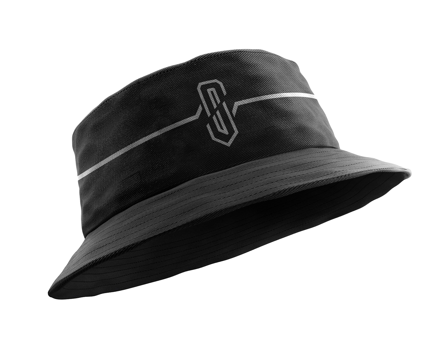 3D black hat typography   visual identity visualization