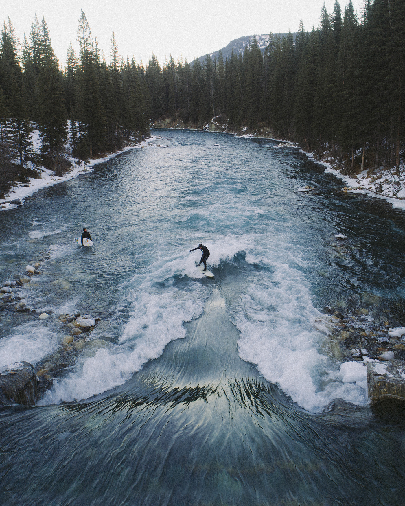 alberta winter ice Land Rover frozen lake strohl