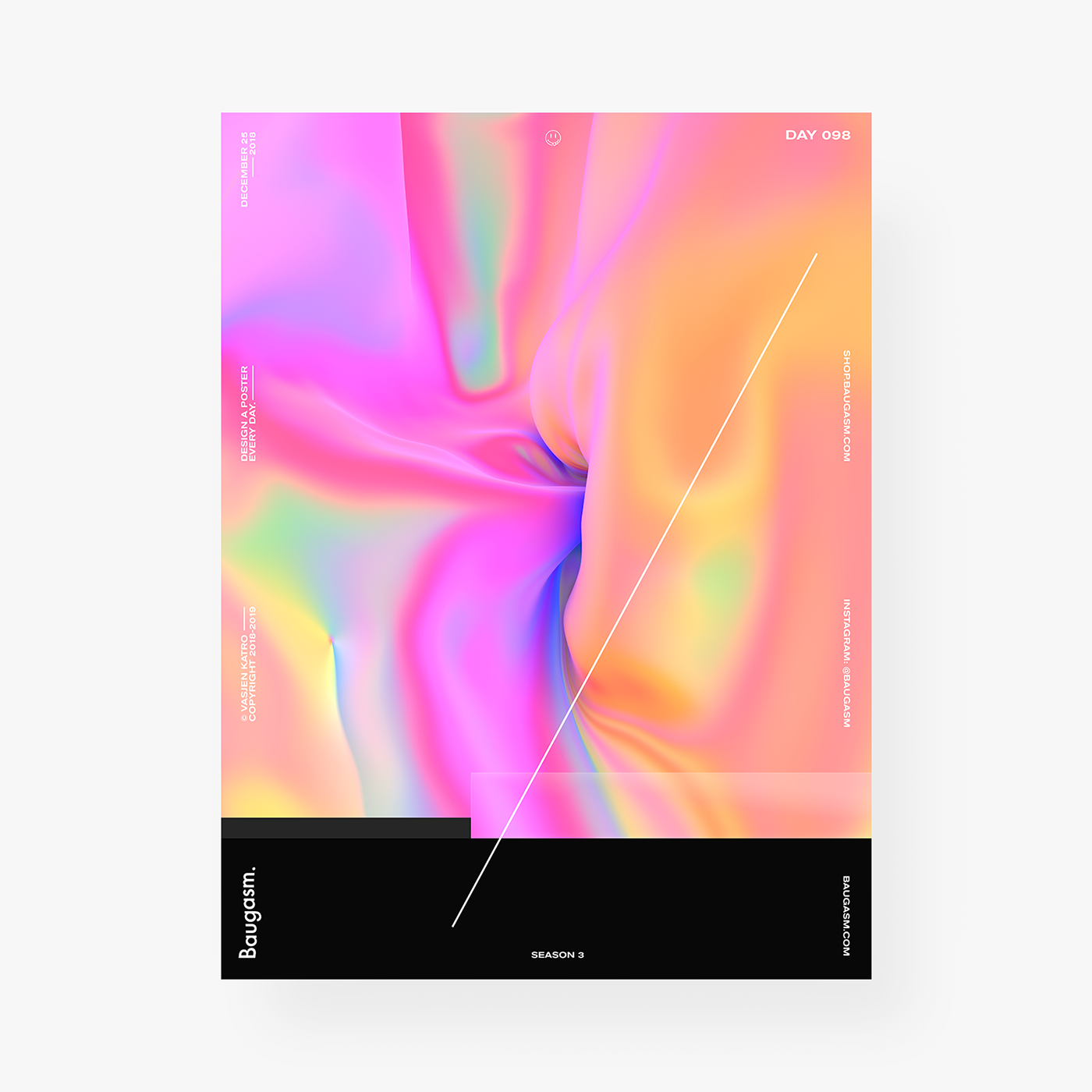 gradient poster Baugasm graphic design  typography   print Advertising  daily