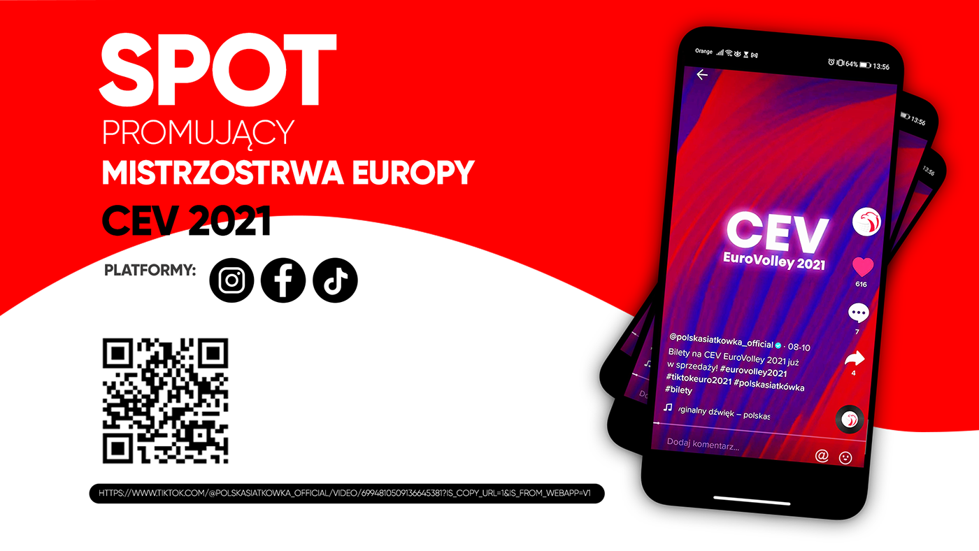advertisement animation  cev Champions design digital graphic polska_siatkowka Spot TikTok volleyball