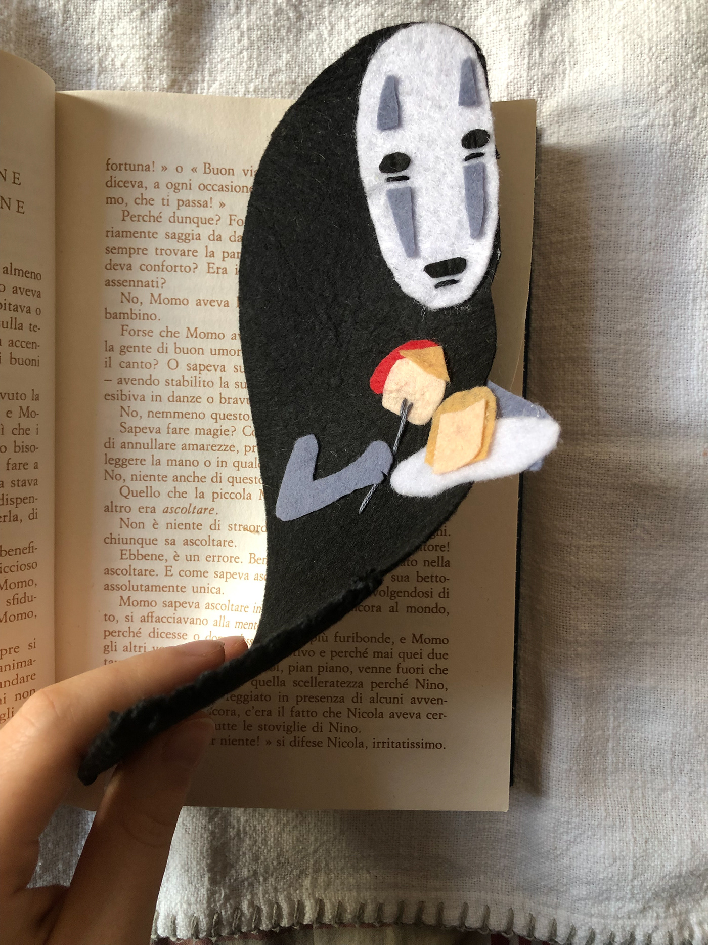 handmade Studio Ghibli Spirited Away no face Hayao Miyazaki art bookmark