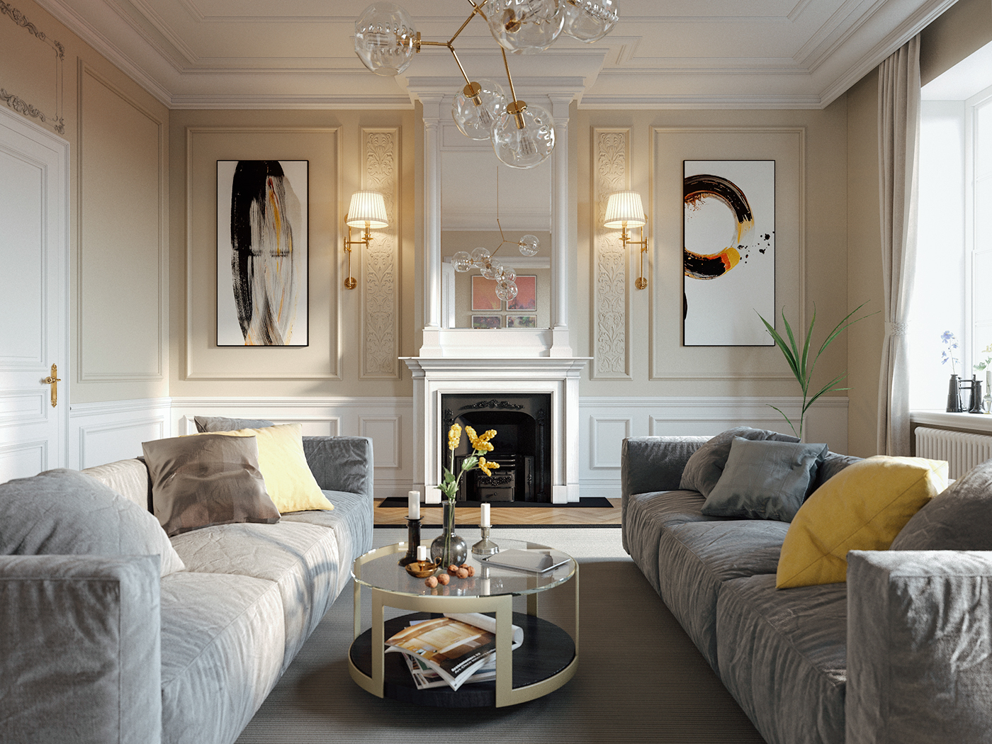 Classic Living Room on Behance