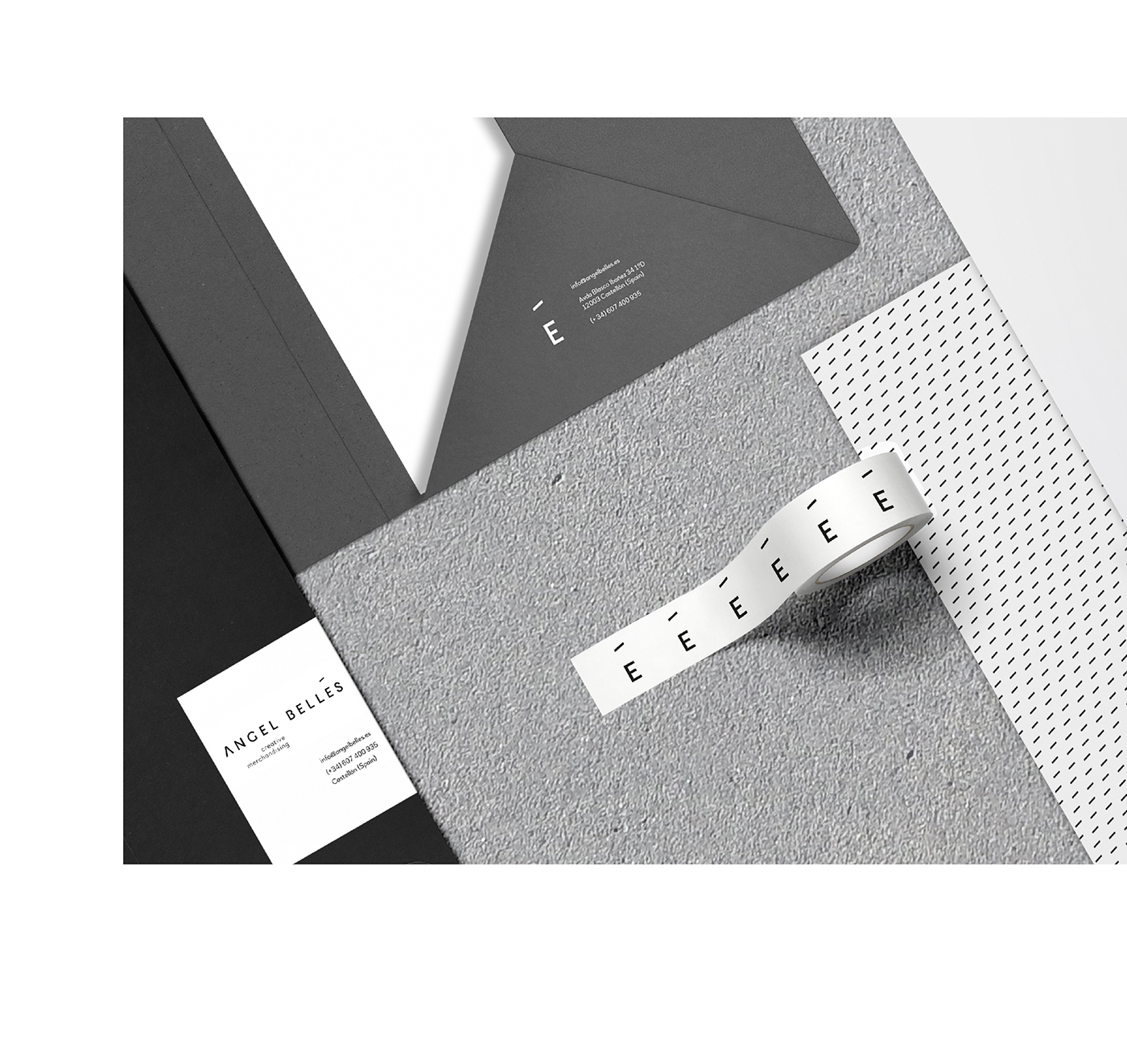 minimal Stationery Catalogue identity branding  elegant White black grapich design visual identity