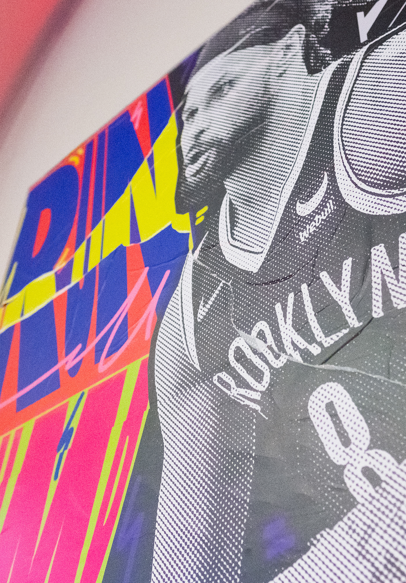 art basketball collage design NBA Pasteup poster sports type typography  