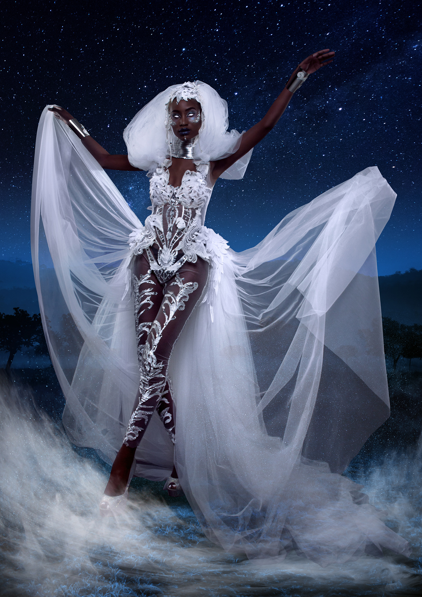 costume africa Fashion  orisha obatala White retouch avantgarde Innovative distinctive