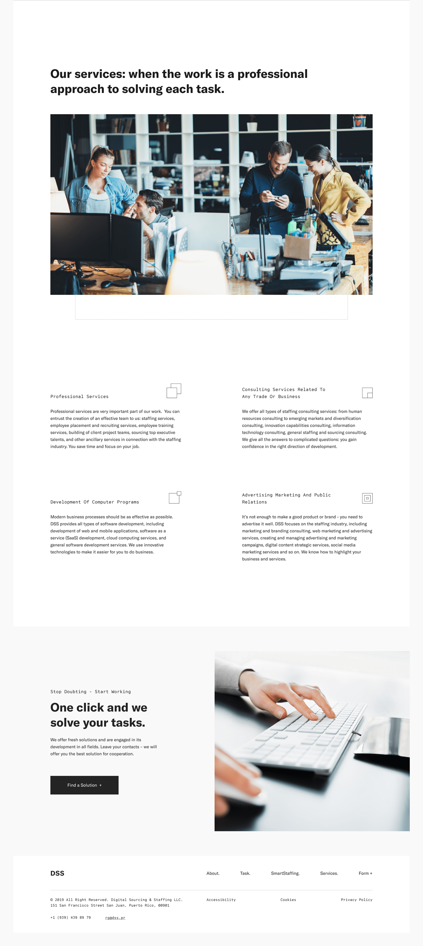 Web Website onepage company branding  services firm agency UI ux