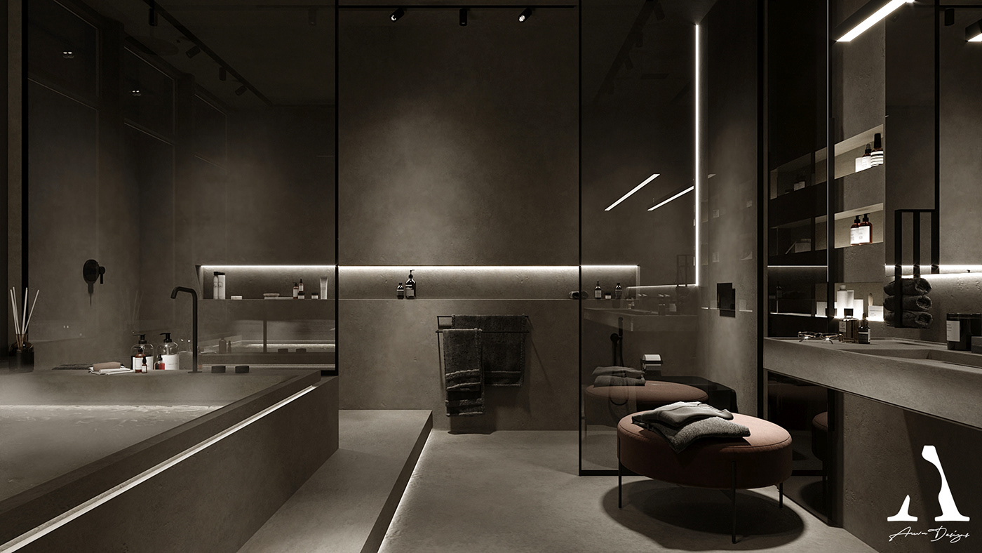bathroom contemporary design hotel Interior luxury minimal modern SHOWER toilet
