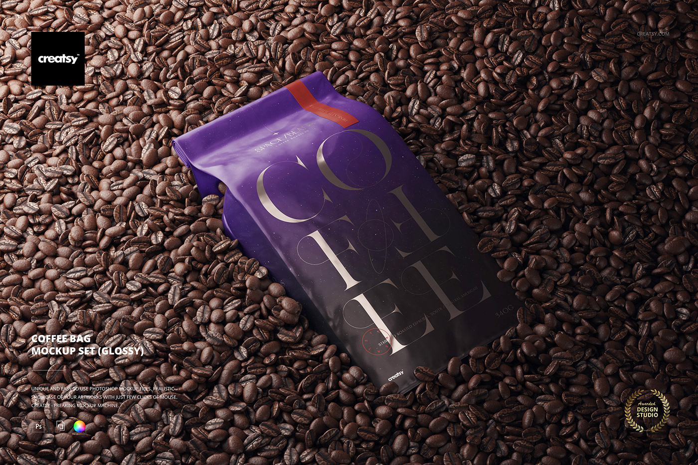 Coffee creatsy mock-up Mockup mockups Packaging paper pouch template