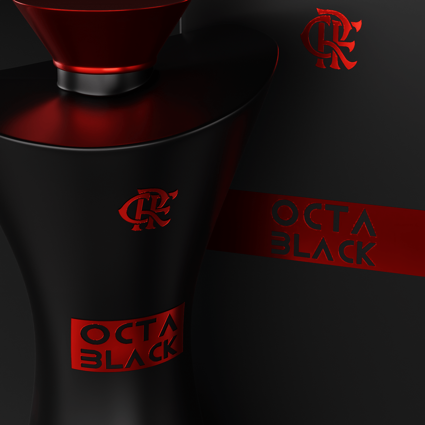 3D blender design de produto design gráfico embalagem flamengo luxcore Packshot perfume
