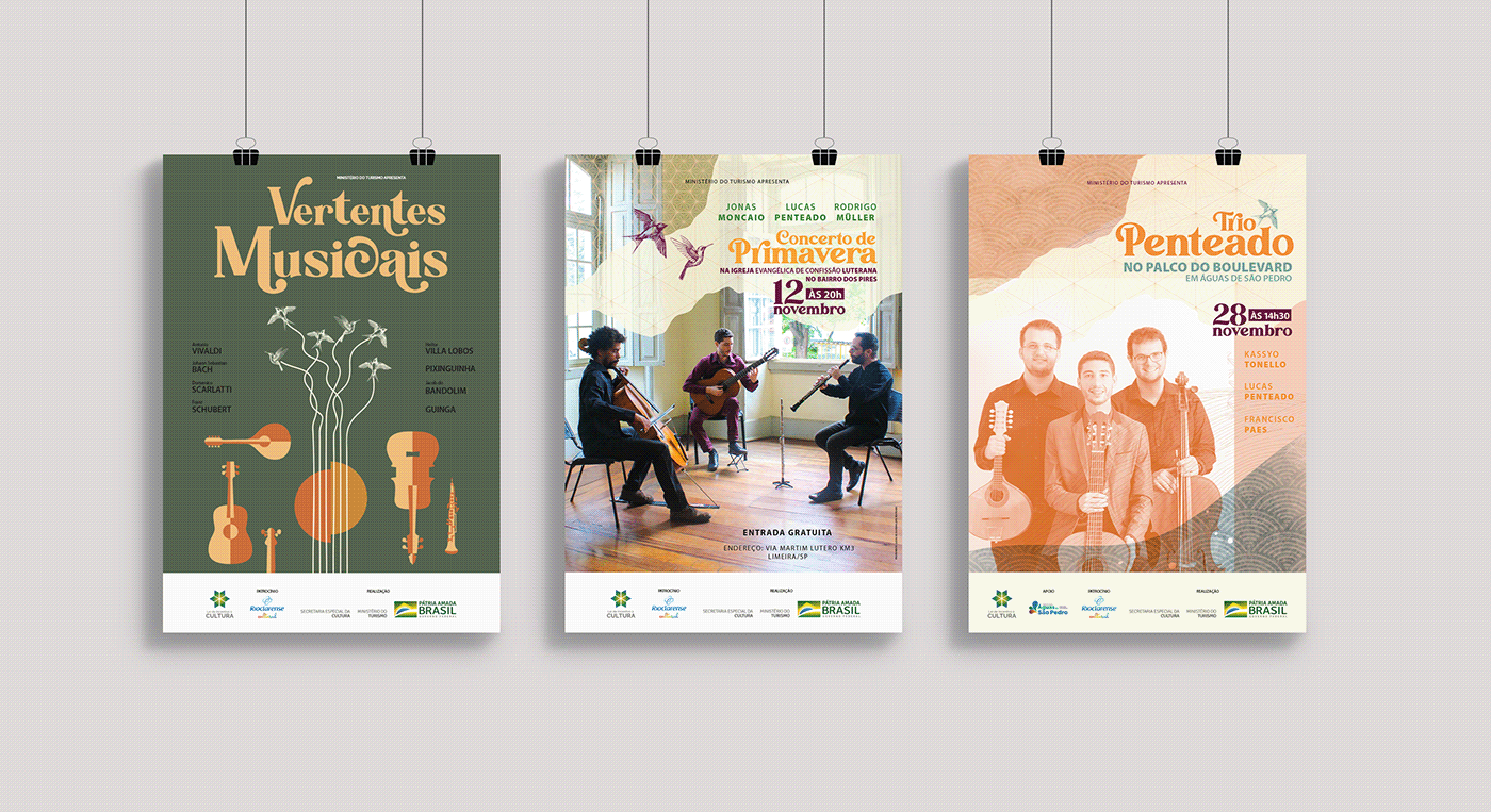 classical music diagramação guitar music Music Festival musica poster design folder graphic design 