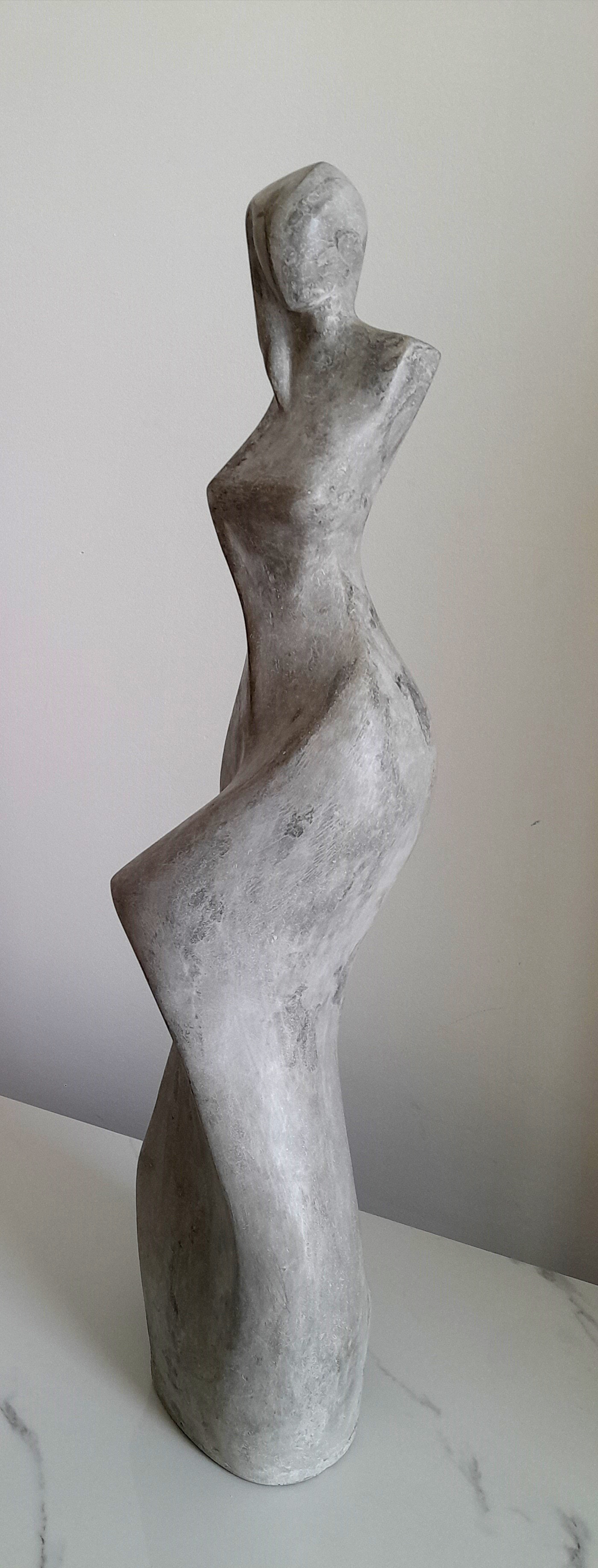 abstract concrete figurative sculpture clark camilleri female escultura modern cubism cubist