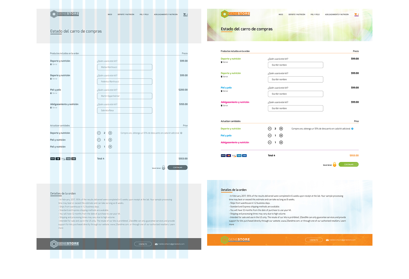 graphic design Web Website product digital Responsive movile martinucci genestore